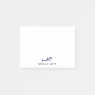 Post-it® Papier autocollant personnalisé Requin aquarelle