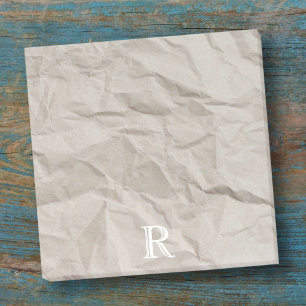 Post-it® Papier crumplé beige tan plié monogramme robuste