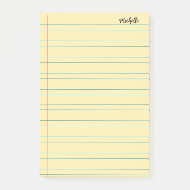 Post-it® Papier de Carnet scolaire linéaire personnalisé (Devant)