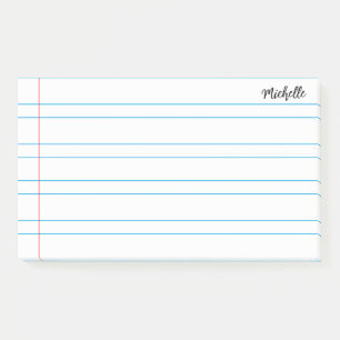 Post-it® Papier de Carnet scolaire linéaire personnalisé