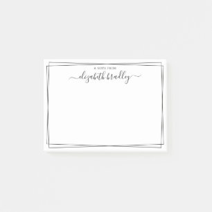 Post-it® Papier élégant avec monogramme féminin Signature N