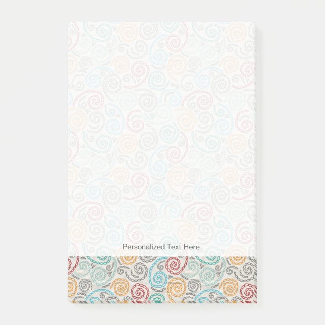 Post-it® Papier fripé par fantaisie de broderie (Devant)