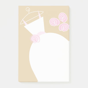 Post-it® Papier note adhésif vertical rose beige robe de ma