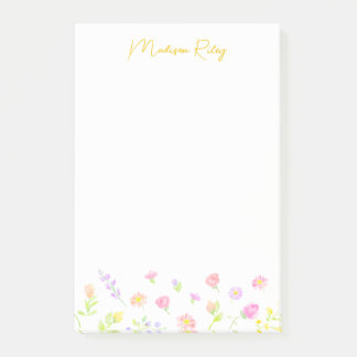 Post-it® Papier-notes adhésif doré personnalisé Fleur de ch