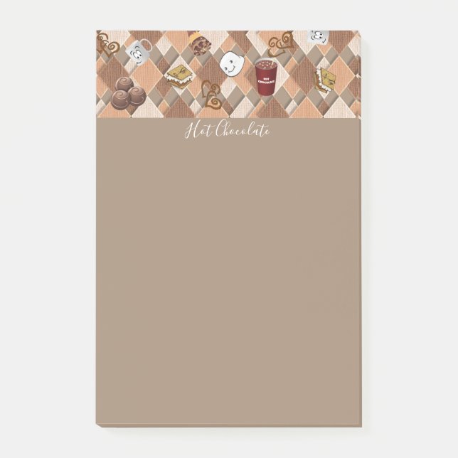 Post-it® Papier-notes Chocolat Chaud Guimauve (Devant)