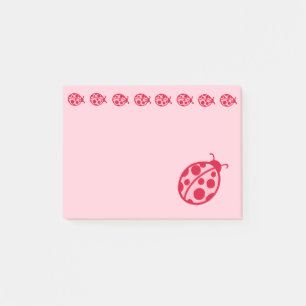 Post-it® Papier notes coccinelles roses