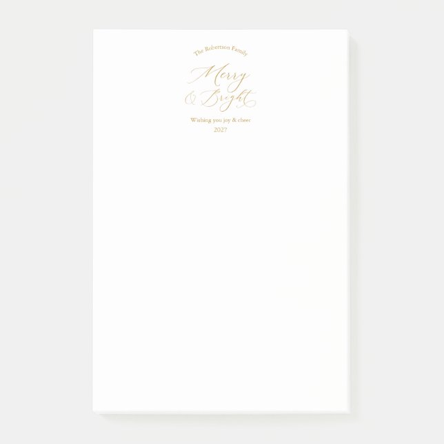 Post-it® Papier notes de fête Merry & Bright (Devant)