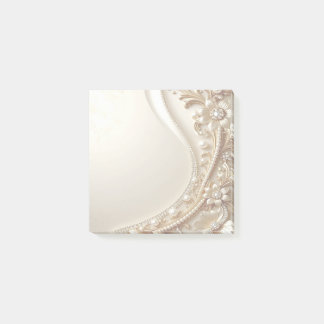 Post-it® Papier notes élégant orné floral or