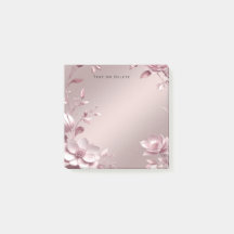 Papier notes floral rose délicat