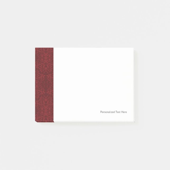 Post-it® Papier peint floral rouge détaillé (Devant)