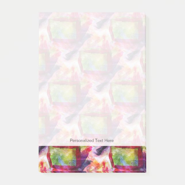 Post-it® papier peint vert Abstrait et rouge (Devant)