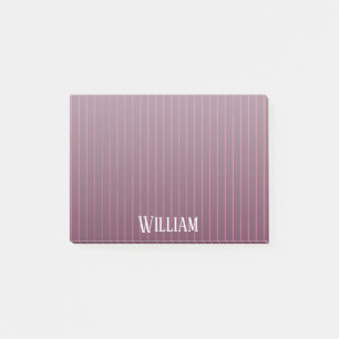 Post-it® Papilles à rayures bordeaux personnalisées