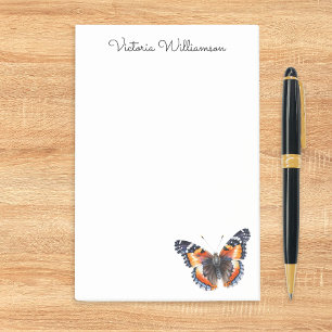 Post-it® Papillon Amiral Rouge Aquarelle Personnalisé