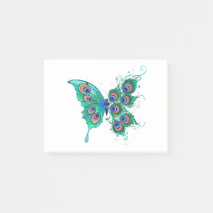 Post-it® Papillon aux plumes de paon vert