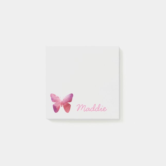 Post-it® Papillon blanc rose (Devant)
