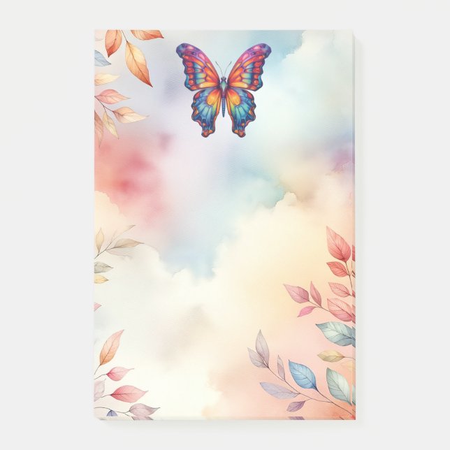 Post-it® Papillon Bleu Orange ailes (Devant)