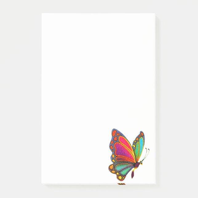 Post-it® Papillon d'arc-en-ciel (Devant)