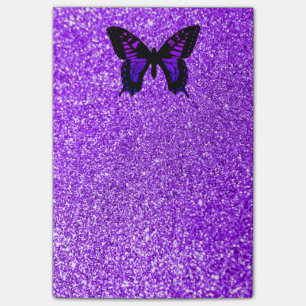 Post-it® Papillon pourpre sur la Parties scintillant