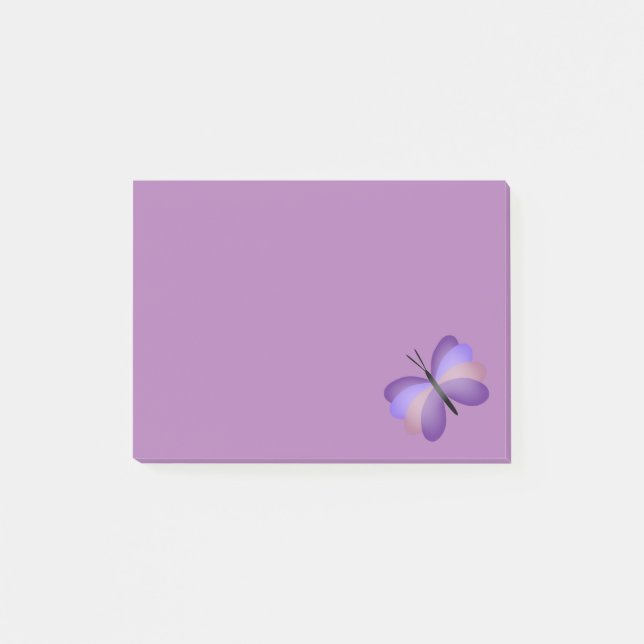Post-it® Papillon rose et pourpre (Devant)