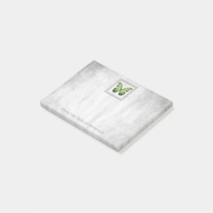 Post-it® Papillon vert - Notes personnalisées