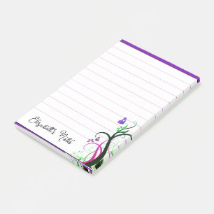 Post-it® Papillon violet personnalisé