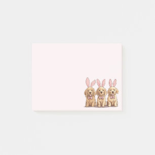 Post-it® Pâques Golden Retriever Chiens Chiens Chiens Lapin
