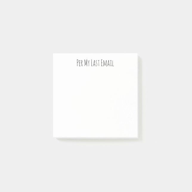 Post-it® Par Dernier E-mail Post-It 3x3 (Devant)