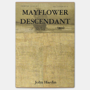 Post-it® Parent des descendants Myles Standish de fleur