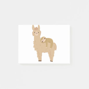 Post-it® Paresse adorable dormant sur un lama