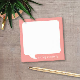 Post-it® Parler bulle Nom personnalisé - PEUT MODIFIER LA 