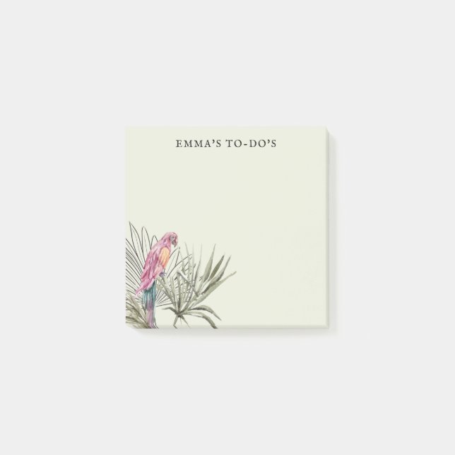 Post-it® Parrot Tropical Personnalisé Pour Faire Des Notes  (Devant)