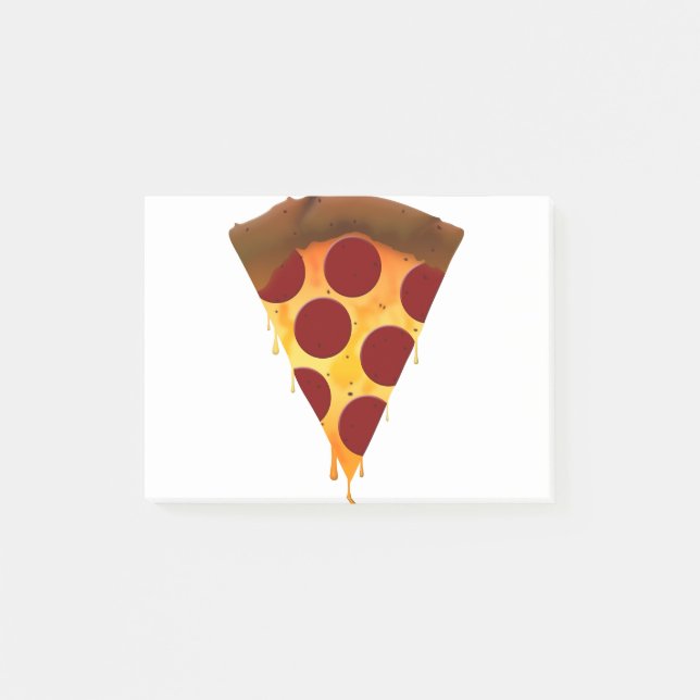 Post-it® part de pizza pepperoni fondue (Devant)