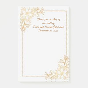 Post-it® Partager Nos Mariages Post-It Notes Faveurs de mar