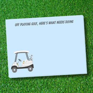 Post-it® Partez pour Jouer Golf Panier Avec Bière Et Chien 