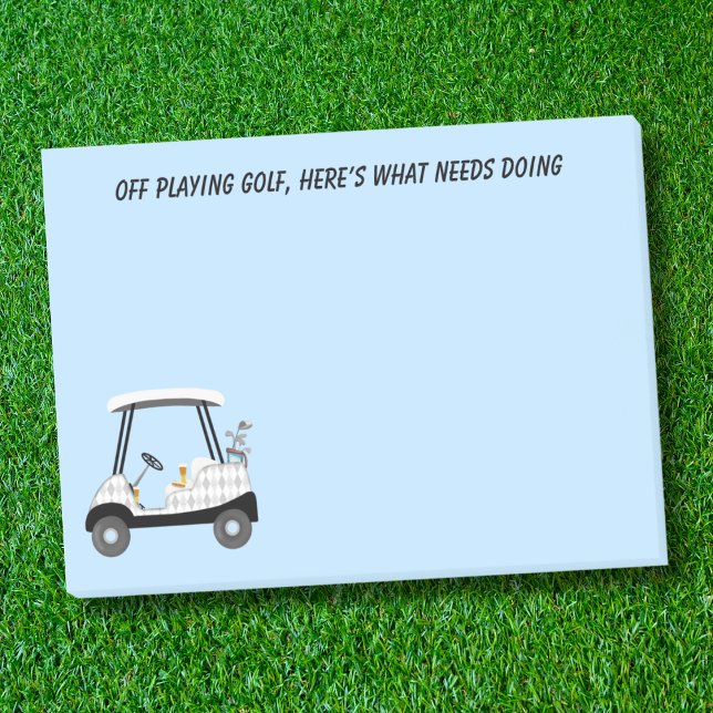 Post-it® Partez pour Jouer Golf Panier Avec Bière Et Chien  (Créateur téléchargé)