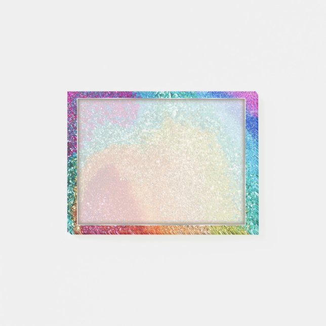 Post-it® Parties scintillant arc-en-ciel éclatante (Devant)