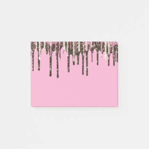 Post-it® Parties scintillant de crème glacée rose Chocolat,