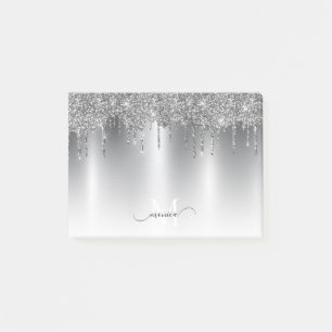 Post-it® Parties scintillant de séchage gris argent chic No