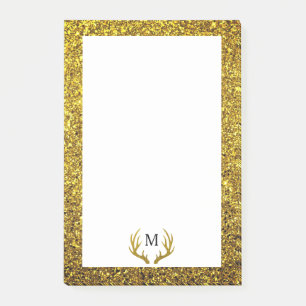 Post-it® Parties scintillant d'or branchée Faux Deer Antler