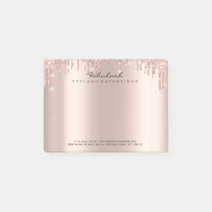Post-it® Parties scintillant Drivers Rose Gold Nom Adresse 