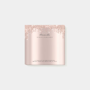 Post-it® Parties scintillant Drivers Rose Gold Nom Adresse 