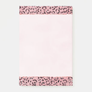 Post-it® Parties scintillant empreinte de léopard rose