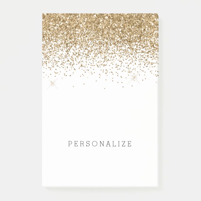 Post-it® Parties scintillant Gold Sparkle Faux (Devant)