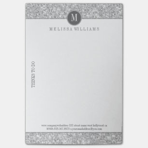 Post-it® Parties scintillant gris argent Texture et blanc