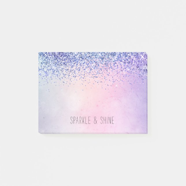 Post-it® Parties scintillant Ombre bleu violet (Devant)