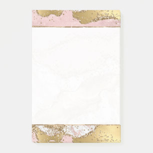 Post-it® Parties scintillant or Marbre blanc rose