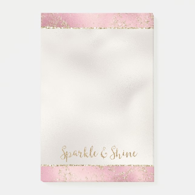 Post-it® Parties scintillant or rose Glitz étincelle   (Devant)