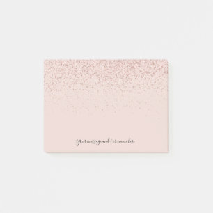 Post-it® Parties scintillant rose Gold Votre Message