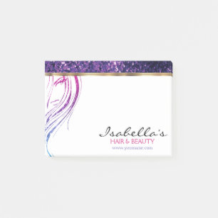 Post-it® Parties scintillantes pourpres - salon de beauté