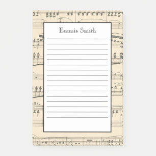 Post-it® Partitions de musique anciennes personnalisées
